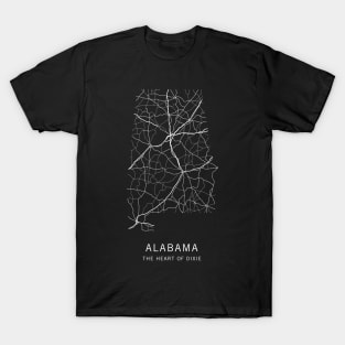 Alabama State Road Map T-Shirt